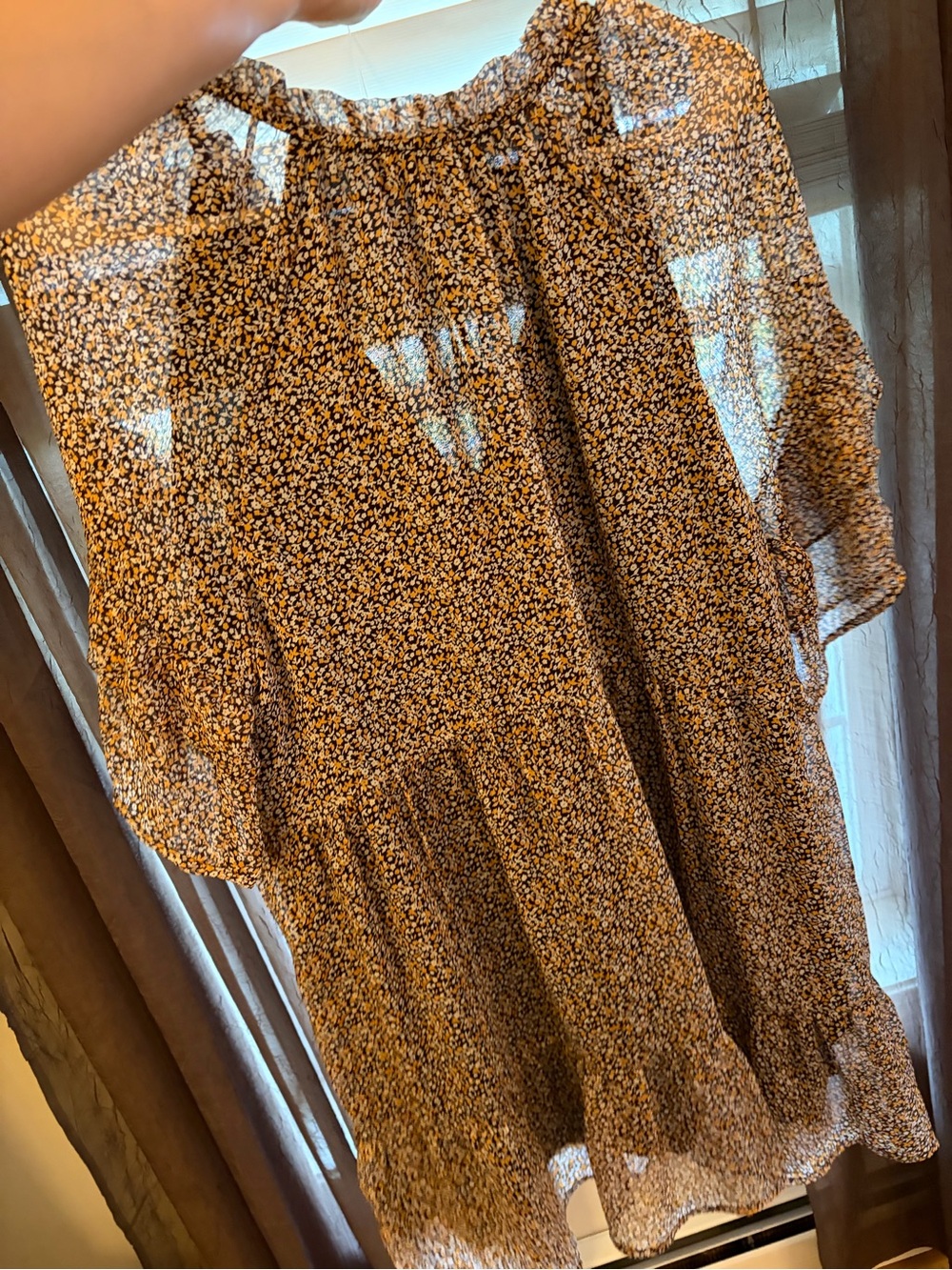 Lulu's Black and Mustard Floral Mini Dress - Picture 4 of 11